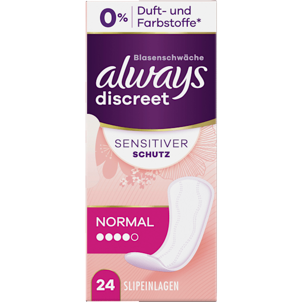 discreet Slipeinlagen Inkontinenz Sensitive Normal always