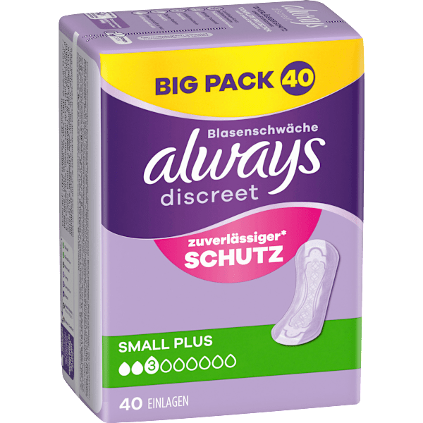 Einlagen Inkontinenz Small Plus, Big Pack always