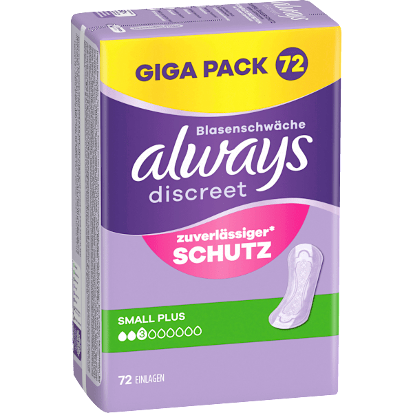 Einlagen Inkontinenz Small Plus, Big Pack always