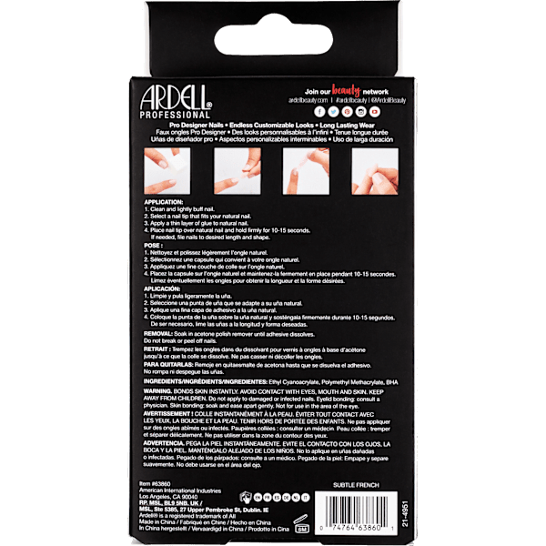 Künstliche Nägel Nail Addict Subtle French ARDELL