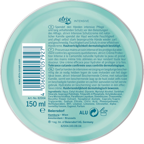 Handcreme trockene Haut, intensive in der Dose atrix