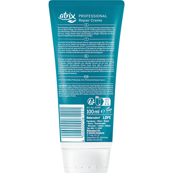 Handcreme trockene Haut, professional repair atrix