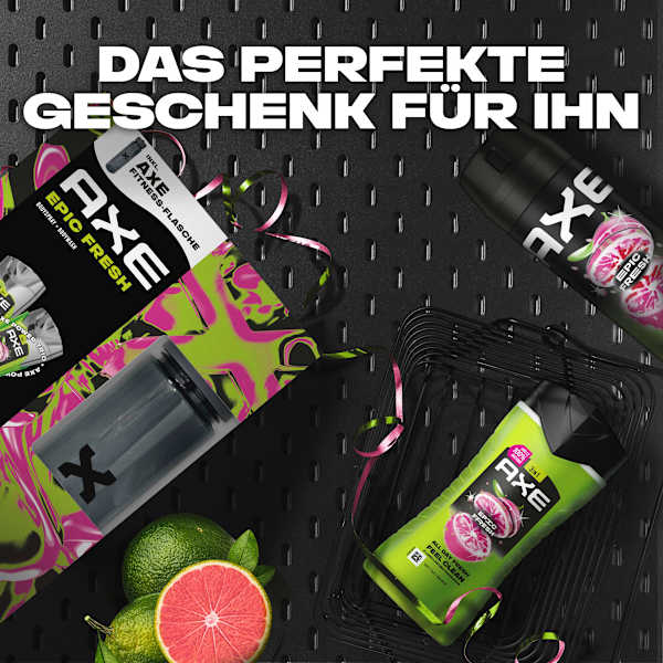 Geschenkset Epic Fresh inkl. Fitness-Flasche 3tlg AXE