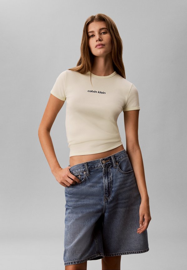 Calvin Klein Jeans Print T-shirt - beige essence
