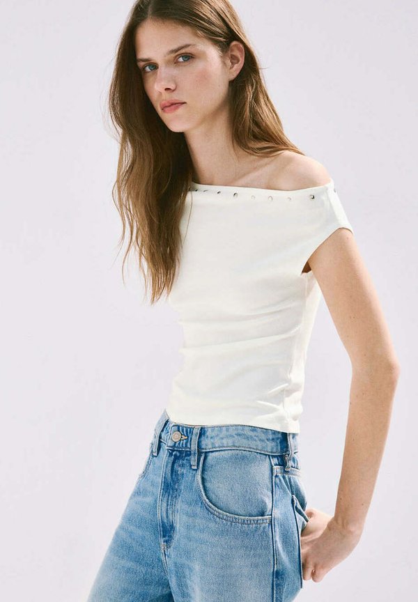 Mango ADULT - Print T-shirt - off-white