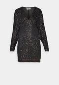 Colourful Rebel BELLE SEQUINS DEEP V-NECK MINI DRESS
