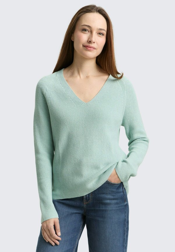 TOM TAILOR PULLOVER MIT V-AUSSCHNITT
