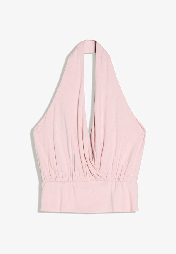 Bershka CROSSOVER RUCHED CUMMERBUND - Top - light pink