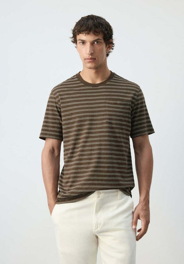 Mango ADULT - Print T-shirt - dark brown
