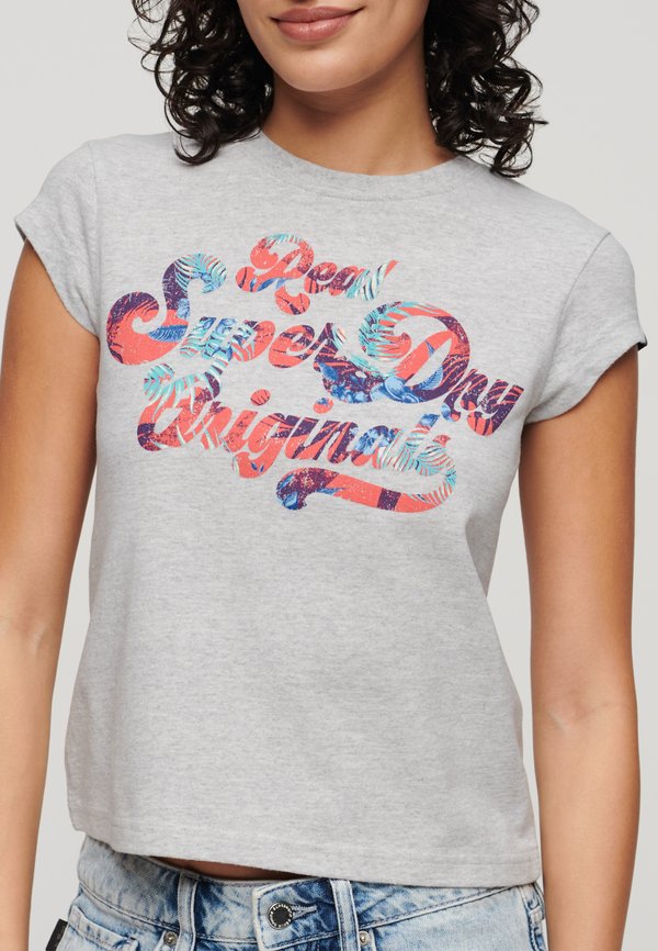Superdry & Co FLORAL SCRIPTED SLEEVE