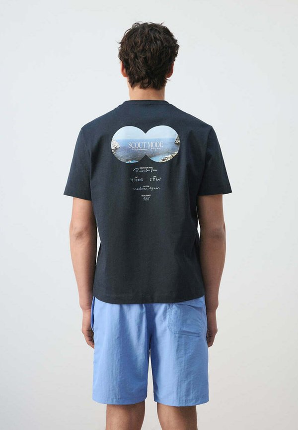 Mango ADULT - Print T-shirt - dark blue