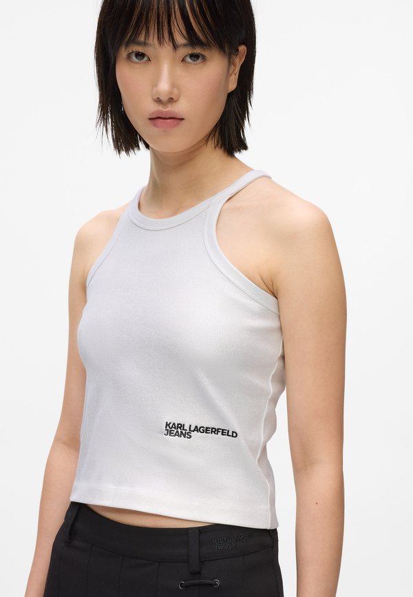 Karl Lagerfeld Jeans COATED RIBBED TANK