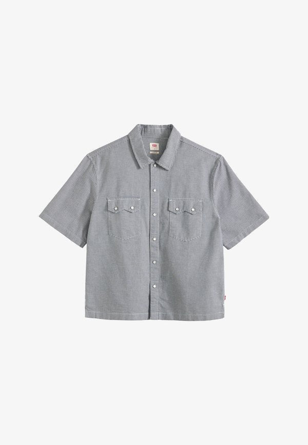 Levi's® SS BOXY WESTERN - Shirt - camran plaid troposp - blues
