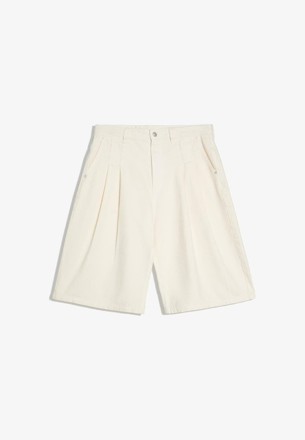 Bershka DARTED BARREL - BERMUDA SHORTS - Shorts - beige