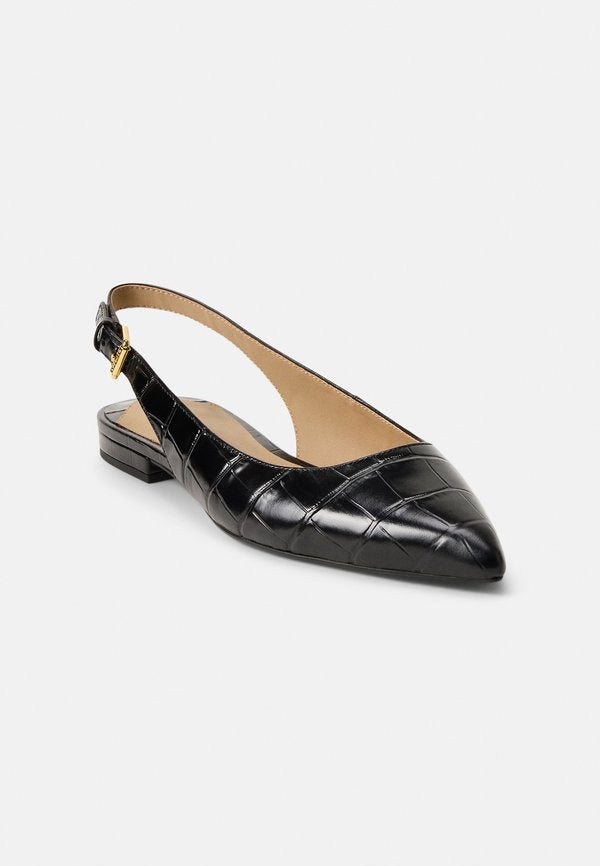 Lauren Ralph Lauren LONDYN CROC-EMBOSSED SLINGBACK FLAT