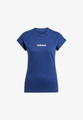 adidas Sportswear ESSENTIALS LINEAR - Basic T-shirt - dark blue   white