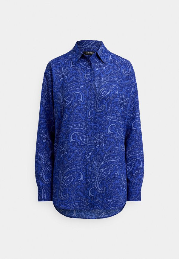Lauren Ralph Lauren Petite RELAXED FIT PAISLEY CREPE SHIRT