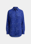 Lauren Ralph Lauren Petite RELAXED FIT PAISLEY CREPE SHIRT