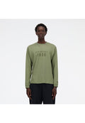 New Balance ICONIC COLLEGIATE GRAPHIC - Long sleeved top - dark olivine