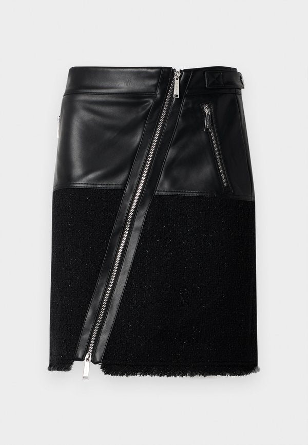 KARL LAGERFELD MIX BIKER SKIRT
