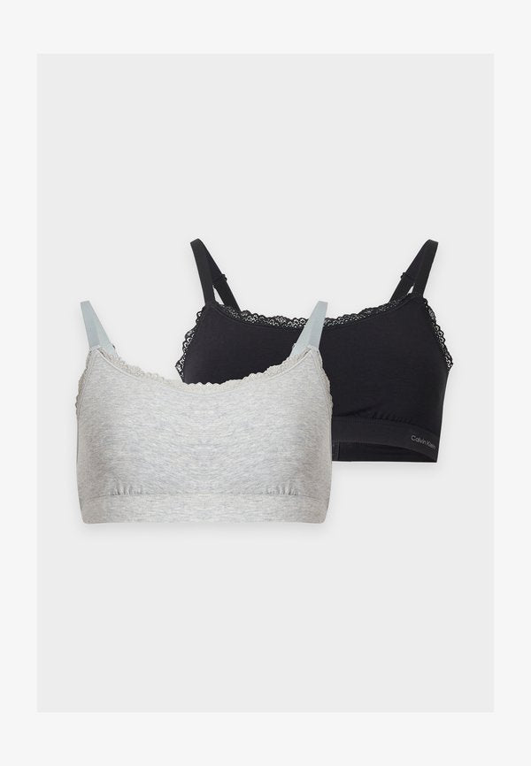 Calvin Klein Underwear MODERN 2 PACK - Sports bra - black/grey heather