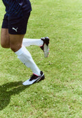 Puma KING ULTIMATE - Firm-ground football boots - silver/ black/white