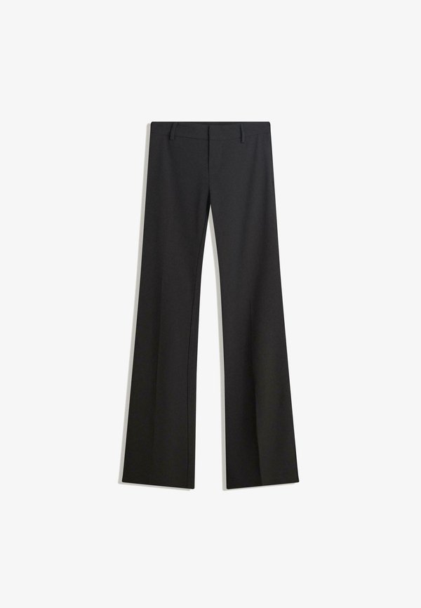 Bershka BOOTCUT - Trousers - black
