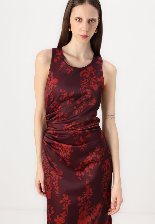 WAL G. AUTUMN SASHA BACK CROSS MAXI