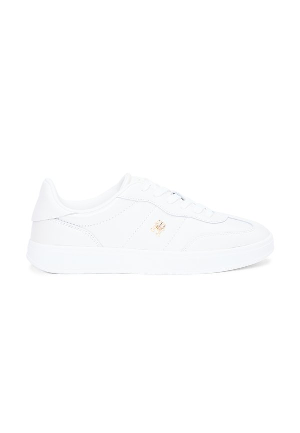 Tommy Hilfiger TH MONOGRAM METALLIC TRAINERS WITH LEATHER
