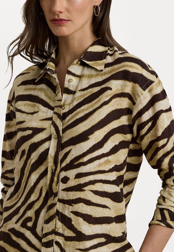 Lauren Ralph Lauren Relaxed fit zebra print linen shirt