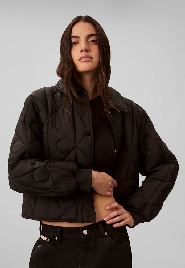 Calvin Klein Jeans SHORT QUILTED LINER - Light jacket - black