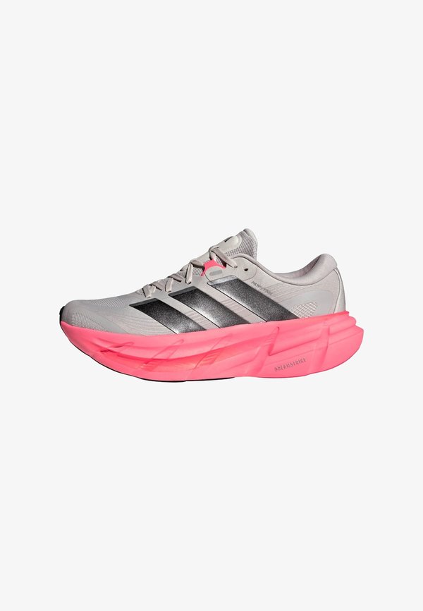 adidas Performance Road running shoes - grey one   iron metallic   acid red