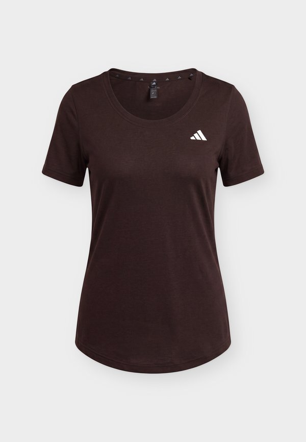 adidas Performance WORKOUT ESSENTIALS SCOOP NECK - Sports T-shirt - aurora coffee