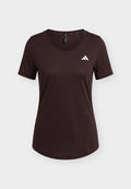 adidas Performance WORKOUT ESSENTIALS SCOOP NECK - Sports T-shirt - aurora coffee