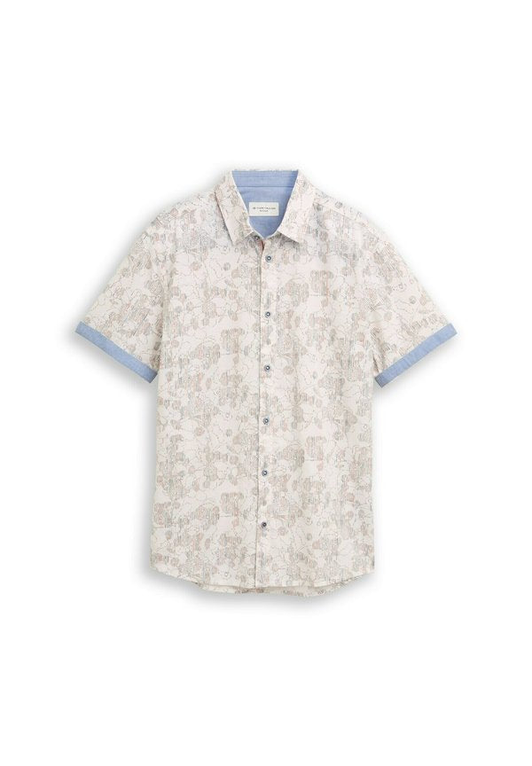 TOM TAILOR TOM TAILOR BLUSEN & SHIRTS REGULAR FIT KURZARMHEMD MIT MUSTER