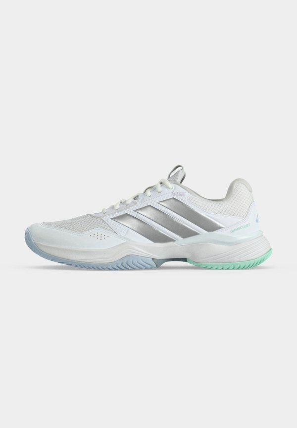 adidas Performance GAMECOURT 3 - Multicourt tennis shoes - footwear white/silver-coloured metallic/ice blue