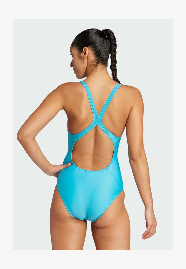 adidas Performance ADIDAS PERFORMANCE 3-STRIPES C-BACK SWIMSUIT - Swimsuit - lucid cyan/white