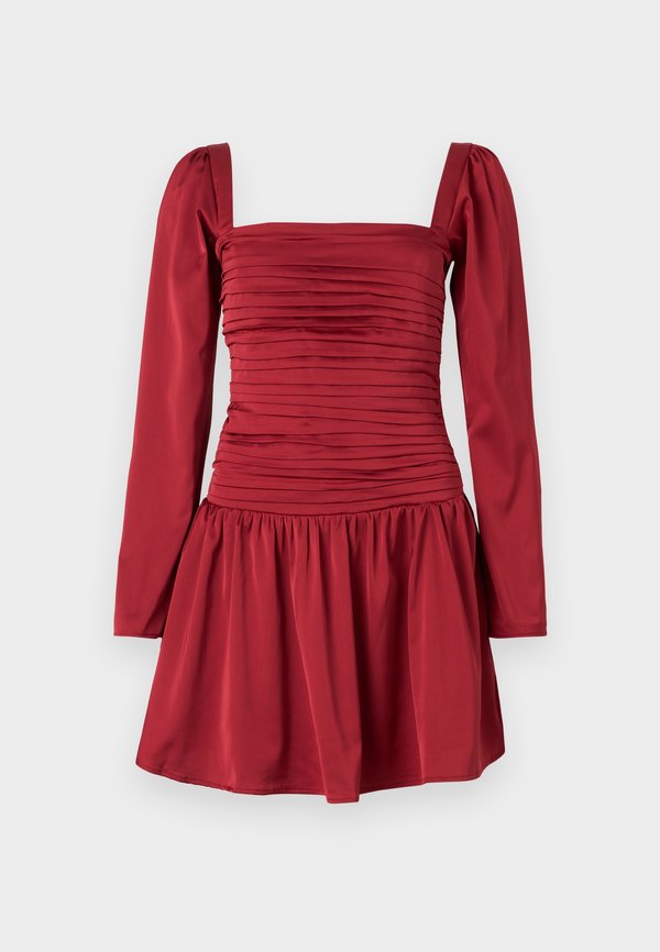 Abercrombie & Fitch The A&F Emerson Drop-Waist Satin Mini Dress