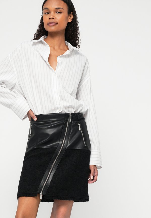 KARL LAGERFELD MIX BIKER SKIRT