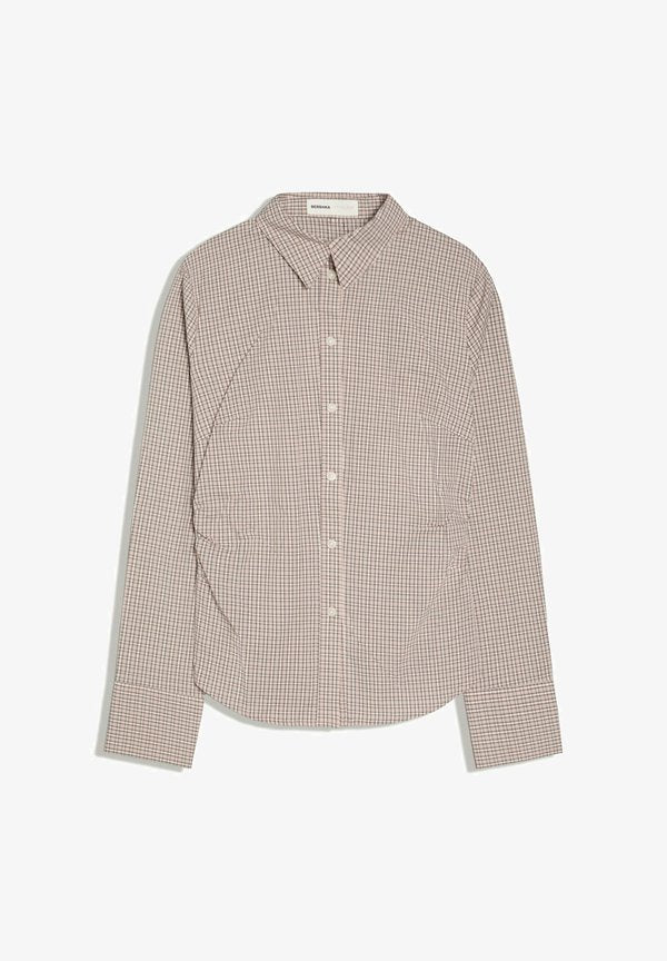 Bershka FITTED LONG SLEEVE SHIRT - Button-down blouse - pink