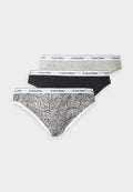 Calvin Klein Underwear ICON LOGO 3 PACK - Briefs - black/ grey heather/ marble snake