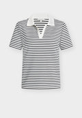 TOM TAILOR T-SHIRT STRUCTURE STRIPE POLO COLLAR