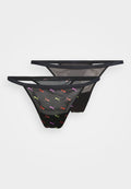 Puma WOMEN PRINTED 2 PACK - Thong - black
