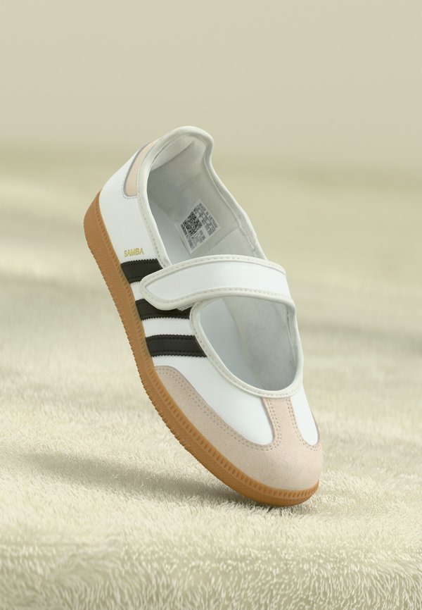 adidas Originals SAMBA JANE BALLERINA - Ankle strap ballet pumps - footwear white/alumina/core black