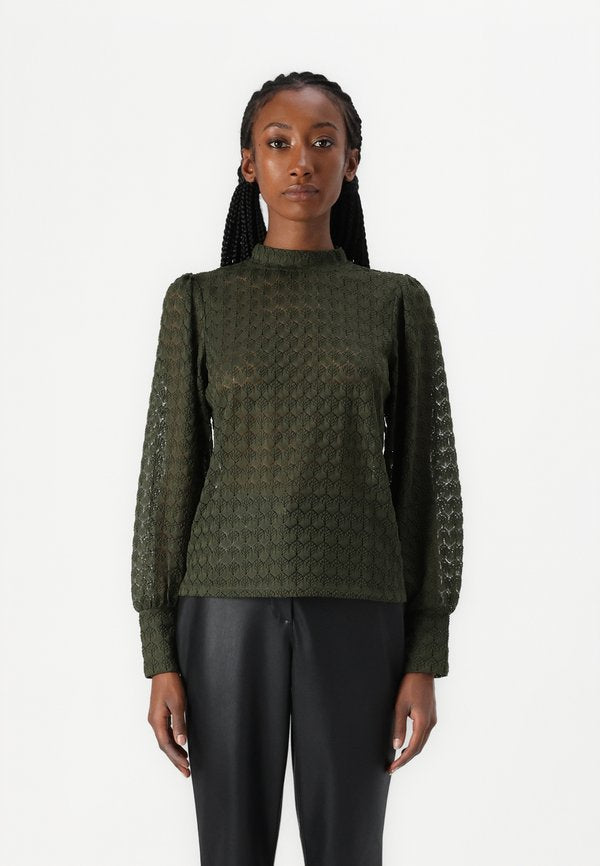 JDY JDYAVERY L/S LACE TOP JRS NOOS