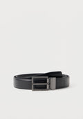 Calvin Klein SQUARE BUCKLE SMOOTH - Belt - black