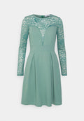 WAL G. WGXZL WEDDING - LACE TOP SKATER DRESS