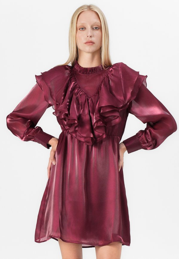 YAS YASELOISE SHINY RUFFLE DRESS