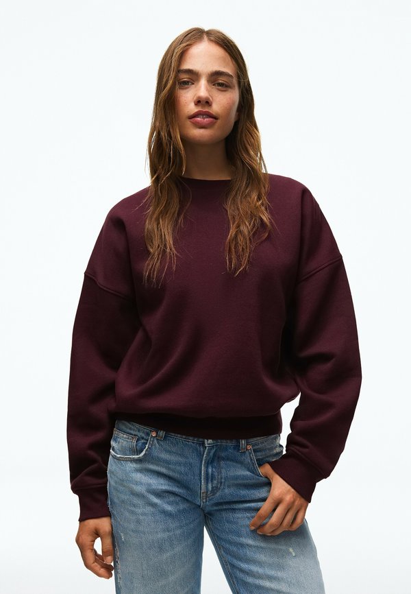 Bershka SWEATSHIRT - Sweatshirt - bordeaux