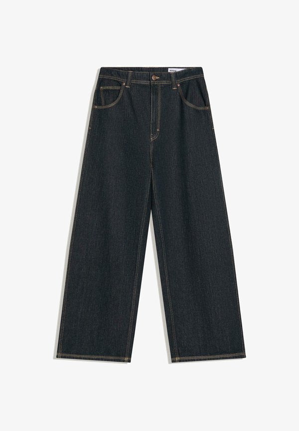 Bershka CORE SKATER RAW - Relaxed fit jeans - royal blue